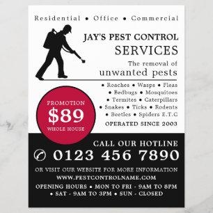 Exterminator, reklam för bröstkontroll reklamblad