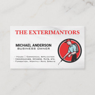 Exterminator Spraying Chemicals Visitkort