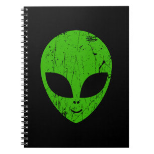 Extern grönt, huvud ufo science fiction-utvinning anteckningsbok