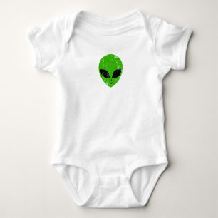 Extern grönt, huvud ufo science fiction-utvinning t shirt