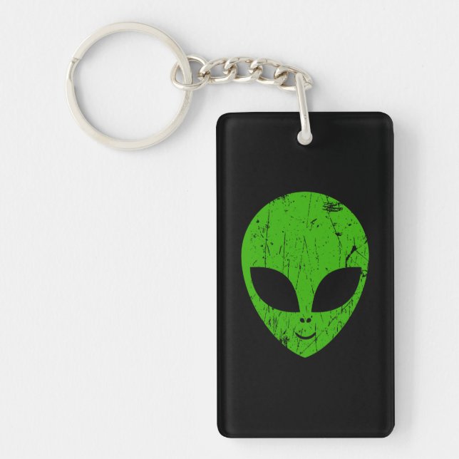 Extern grönt, huvud ufo science fiction-utvinnings (Framsidan)