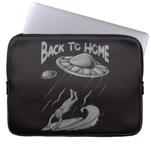 Extern surfing illustration med hemmet laptop fodral
