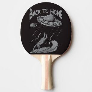 Extern surfing illustration med hemmet pingisracket