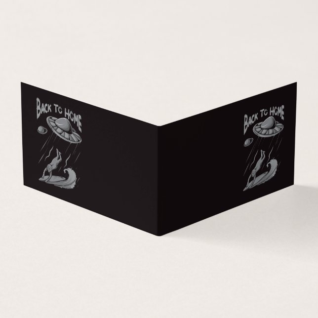 Extern surfing illustration med hemmet visitkort (Utsida)