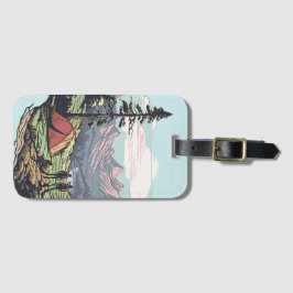 Extern, unik bild, retrografik/vintage bagagebricka