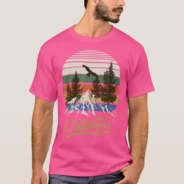 Externa berg grafik som döljer utomhusmiljö Tr T Shirt (Framsida)