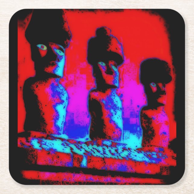 Externa drömmar om RapaNui Underlägg Papper Kvadrat (Framsidan)