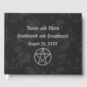 Externa handfasta/Bröllop Pentacle Black Ste Gästböcker
