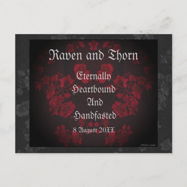 Externa handfixen/Bröllop Suite Inbjudan Vykort (Framsida)