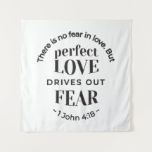 Externa Kärlek - 1 John 4:18 Scripture Quote Art