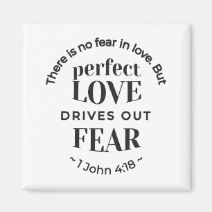 Externa Kärlek - 1 John 4:18 Scripture Quote Art Magnet
