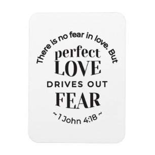 Externa Kärlek - 1 John 4:18 Scripture Quote Art Magnet