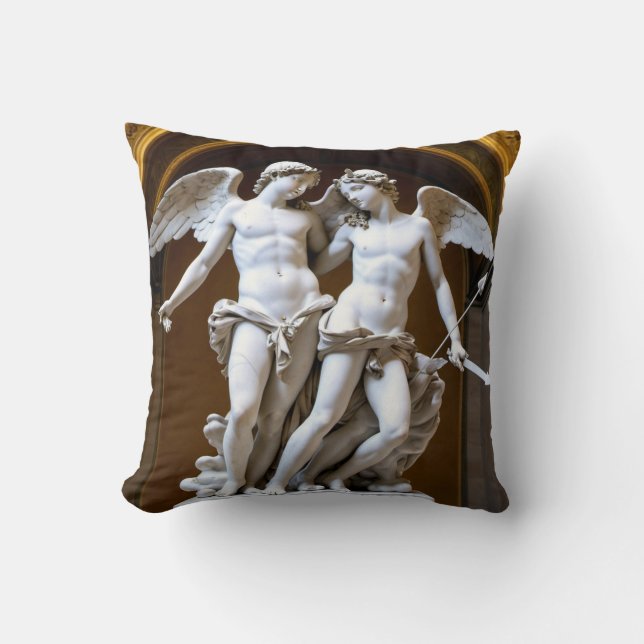 Externa Kärlek: Cupid och Psyche Decorative Pillow Kudde (Framsida)