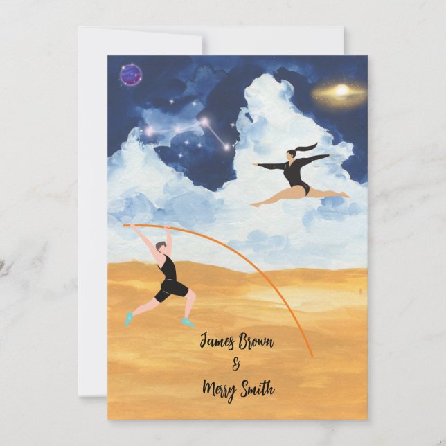 Externa Kärlek: En Beachside Union Bröllop Inbjudningar (Framsida)