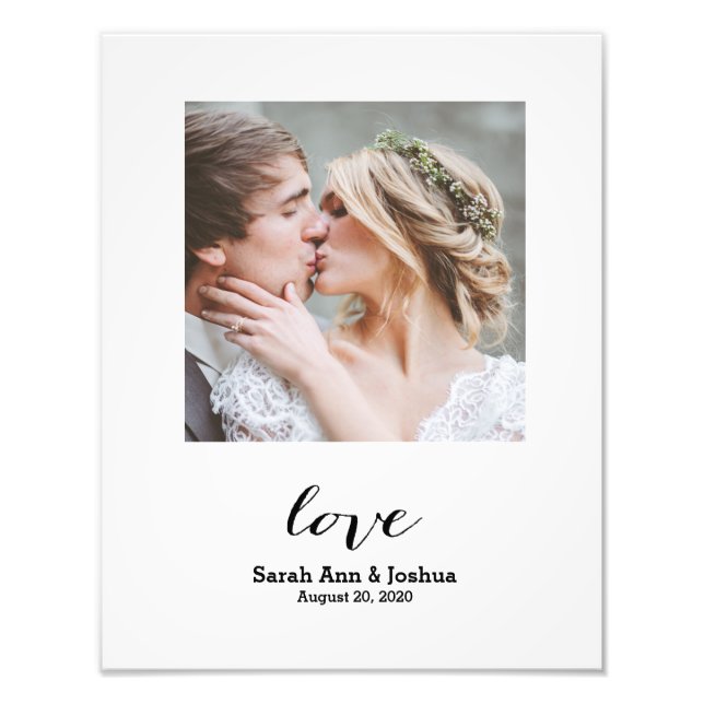 Externa Kärlek | Fotoutskrift för Personlig Bröllo Fototryck (Framsidan)