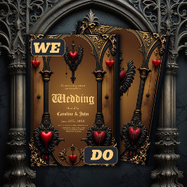 Externa kärlek i skuggan av det gotiska mörkret. inbjudningar