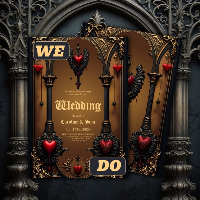 Externa kärlek i skuggan av det gotiska mörkret. inbjudningar (Skapare uppladdad)