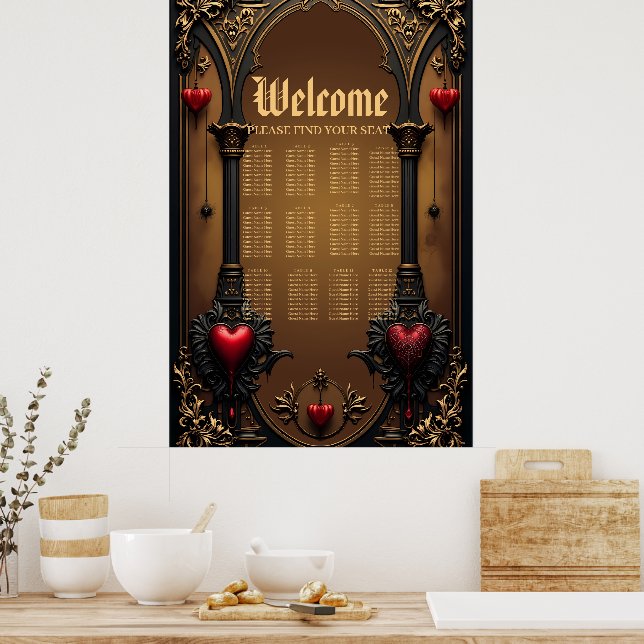 Externa kärlek i skuggan av det gotiska mörkret. poster (Kök)