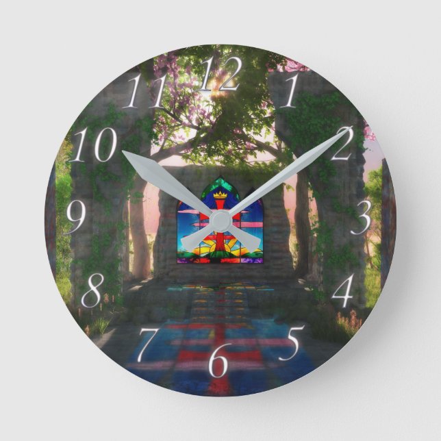 Externa lätta Påsk-klockor Rund Klocka (Framsida)