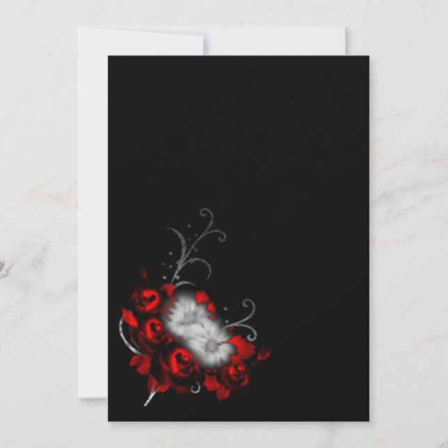 Externa minnesmärken Gothic Bröllop Inbjudningar (Framsida)