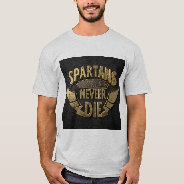 Externa spartaner i den onylderande andan T-Shirt (Framsida)