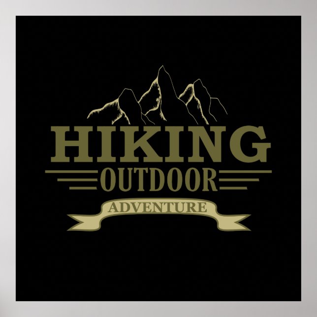 Externa vandrande vandrare som vandrar i äventyr poster (Framsidan)