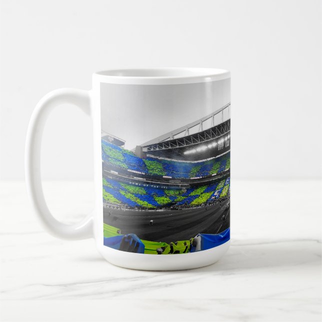 Externblått för Grönt Kopp sluttifo 15oz Mugg (Vänster)