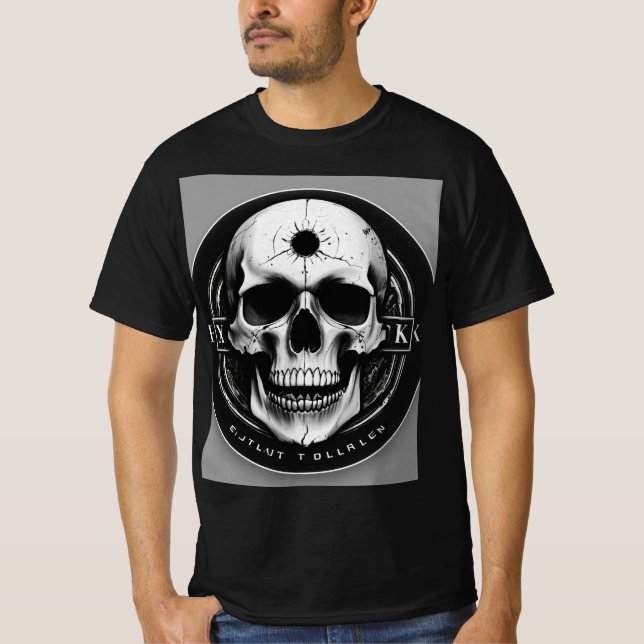 Externt Guardian Skull-bensamling T Shirt (Framsida)