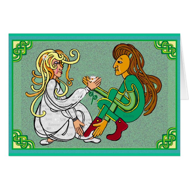 Externt kärlek handfast giftermål hälsningskort (Framsidan Horizontal)