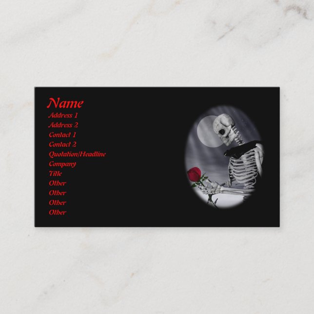 Externt värdeprofilkort visitkort (Framsida)