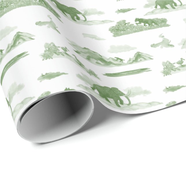 Extinct Animal Toile Presentpapper (Rullad Hörn)