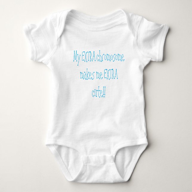 Extra Chromosome Baby Bodykostym T Shirt (Framsida)