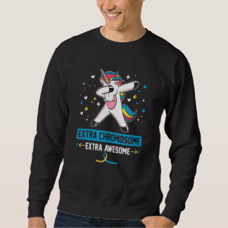 Extra Chromosome Extra Awesome Unicorn Lång Ärmad Tröja