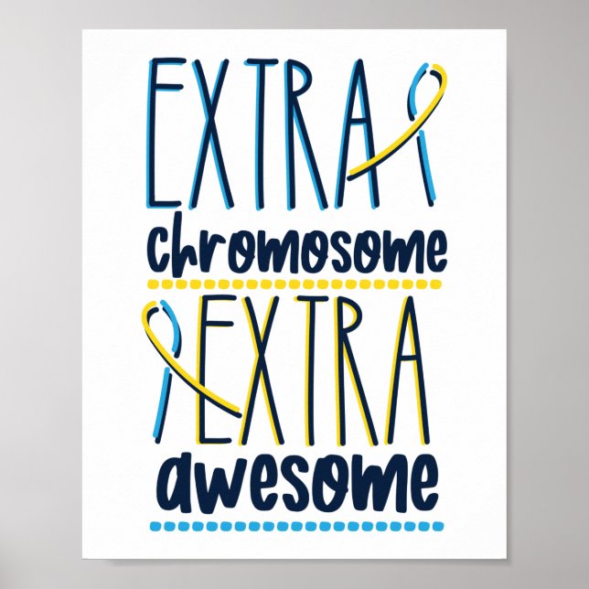 Extra Chromosome Extra Fantastisk Down Syndrome Poster (Framsidan)