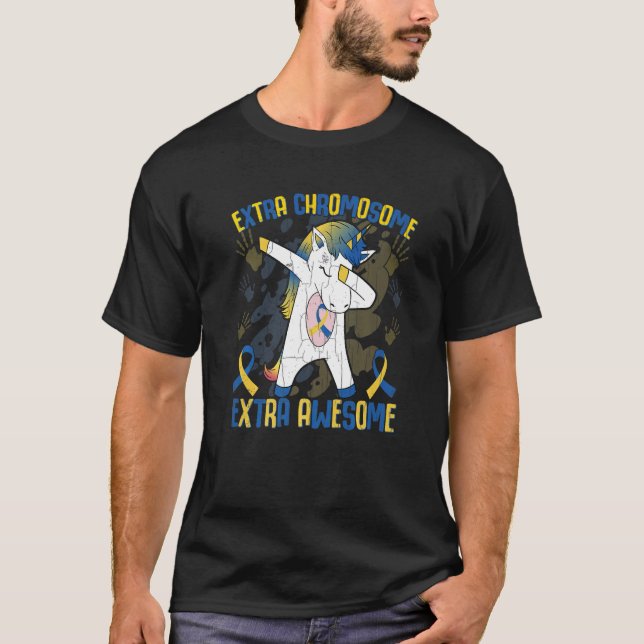 Extra Chromosome Fantastisk Down Syndrome Awarenes T Shirt (Framsida)