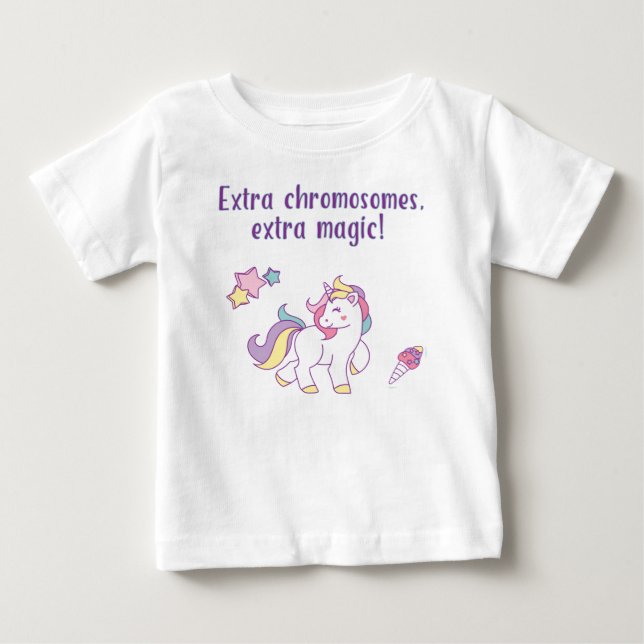 Extra Chromosome Magic Unicorn T-shirt (Framsida)