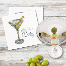 Extra Dirty Martini Cocktail Serviett Pappersservett