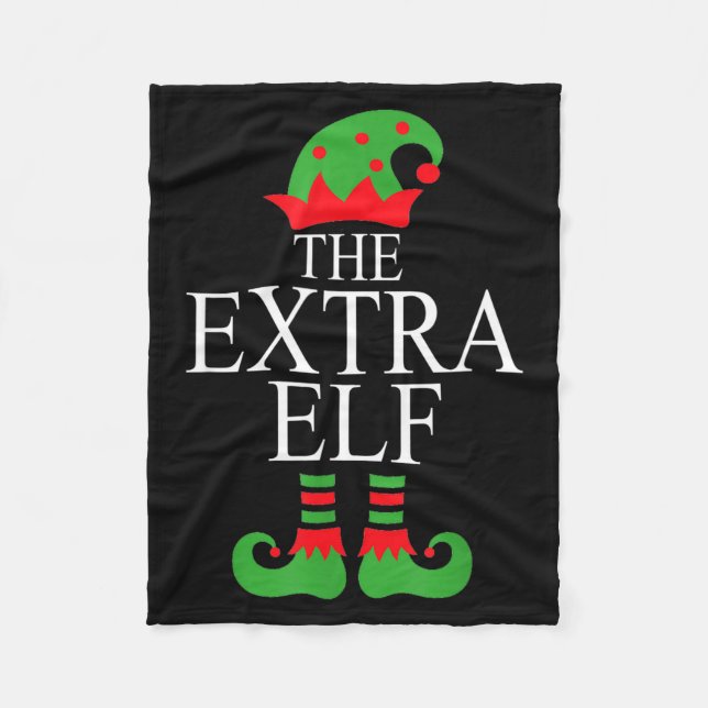 Extra Elf Family Matching Christmas Group Pajama M Fleecefilt (Framsidan)