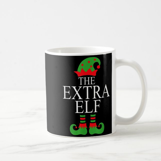 Extra Elf Family Matching Christmas Group Pajama M Kaffemugg (Höger)