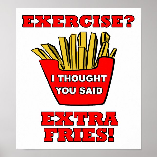 Extra Fries Funny Poster (Framsidan)