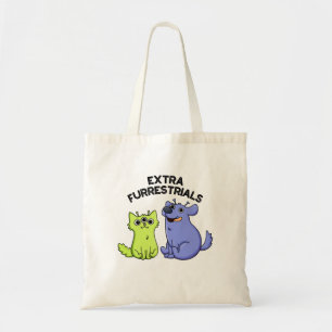 Extra FurRestals Funny Alien Hårig Pet Pun Tygkasse