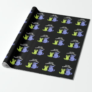 Extra FurRestals Funny Alien Hårig Pun Mörk BG Presentpapper