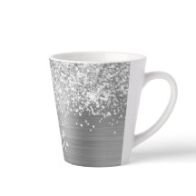 Extra Glänsande Silver Glam Skriptnamn