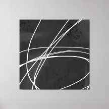Extra Large Black White Modern Minimalist Abstrakt