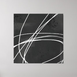Extra Large Black White Modern Minimalist Abstrakt Canvastryck