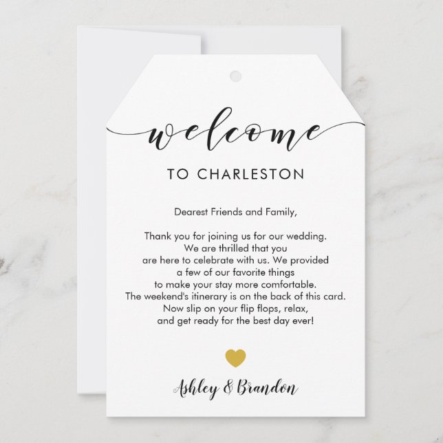 Extra Large Bröllop Välkomsthälsning Märkre, Brev  (Framsida)