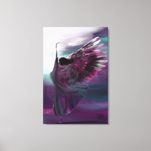 Extra Large Christian Abstrakt Angel Lila Canvastryck