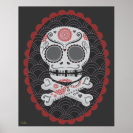 Extra Large Day of the dead Sugar Skull Vector Art Poster