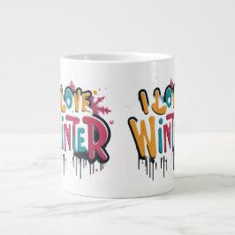 Extra-Large I Kärlek Winter Jumbo Mugg