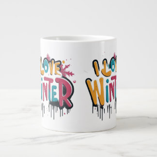 Extra-Large I Kärlek Winter Jumbo Mugg